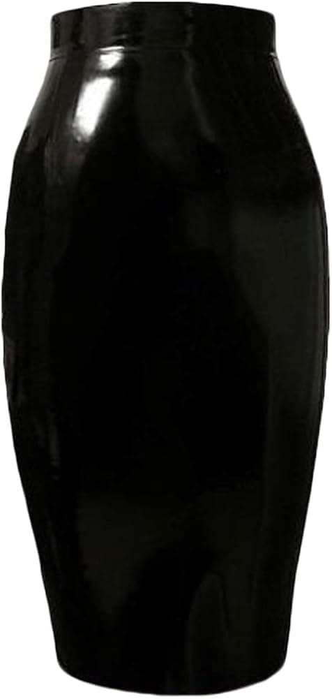 AvaCostume Womens Latex Rubber Long Pencil Skirt