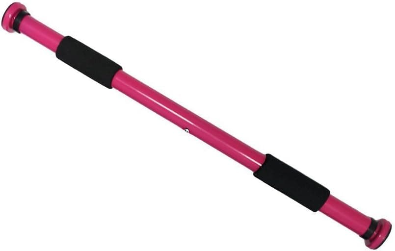 Big Mike's Fitness Heavy Duty Deluxe Doorway Pull-Up Chin Up Bar for Perfect Pull Up Exercise Home Gym, Pink