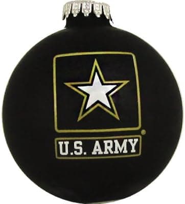 TRUE VALUE COMPANY TV63256 U.S. Army 3-1/4" Glass Ornaments