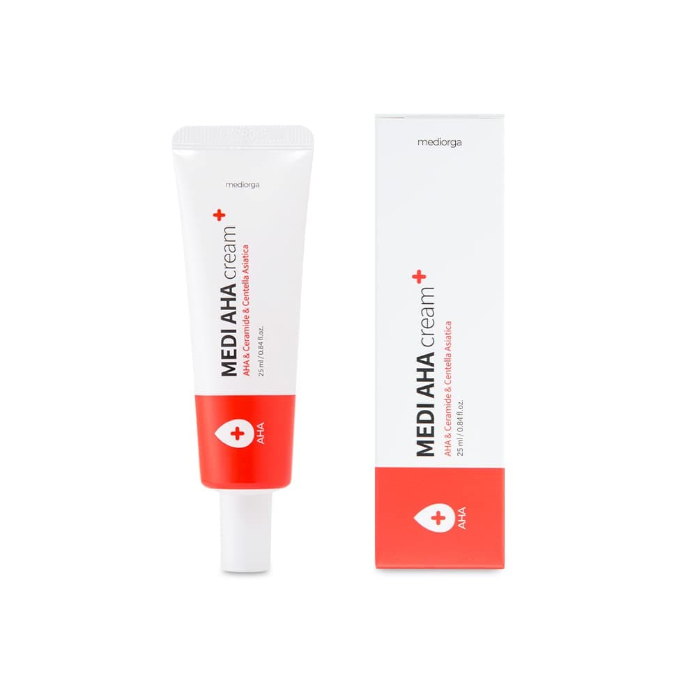 ORGANIC FOREVER Mediorga Medi AHA Cream 25ml/0.84fl.oz - Allantoin, Ceramide, Shea Butter, exfoliation, simple home care, removing small wart, milium, verruca plana Cream