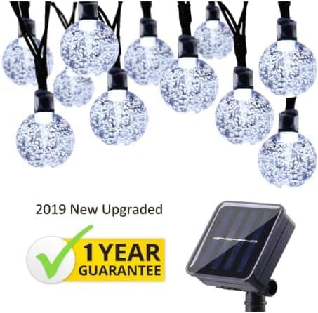 SaiXing Solar String Lights, 60 LED Solar Globe Lights 8 Modes,Waterproof String Lights for Wedding, Lawn, Garden, Backyard