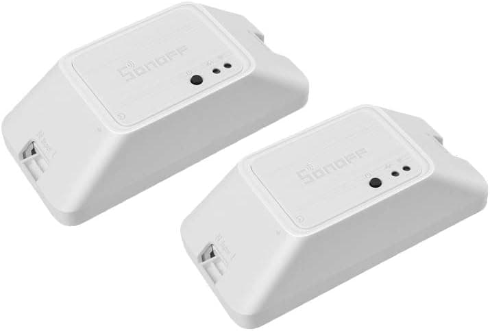 SONOFF Basic R3 10A Smart WiFi Wireless Light Switch,DIY Module for Developers, Compatible with Alexa & Google Home Assistant, Works with IFTTT, No Hub Required (2 Pack)