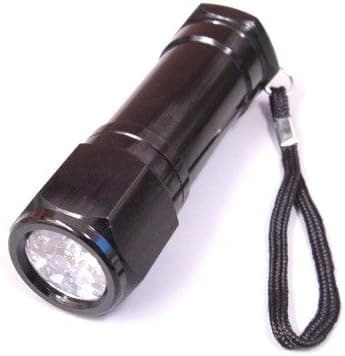 Sona FL309BK 8 LED Black Metal Body Flashlight