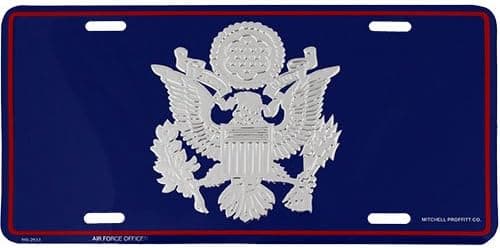 U.S. Air Force Officer Crest Insignia License Plate