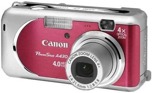 Canon PowerShot A430 4MP Digital Camera with 4x Optical Zoom (Red)
