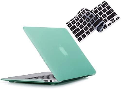 RUBAN Case Compatible with MacBook Air 11 Inch Release (A1370/A1465) - Slim Snap On Hard Shell Protective Cover and Keyboard Cover for MacBook Air 11, Green