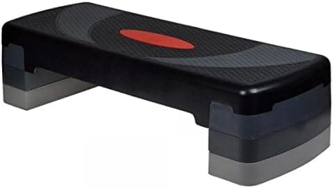30" Fitness Aerobic Step Exercise Stepper Trainer W/4 Risers Adjust 4" - 6" - 8"