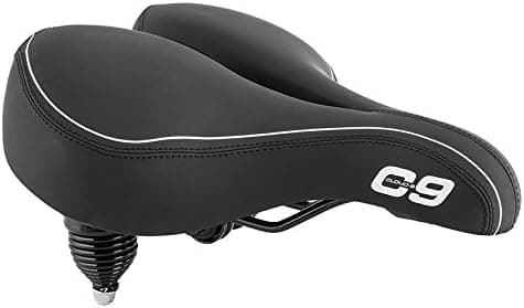 Sunlite Cloud-9, Bicycle Suspension Cruiser Saddle, Cruiser Gel Sofa, Black