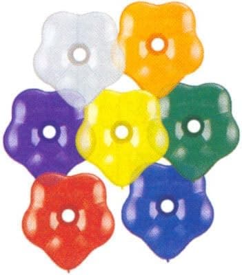 Qualatex 16" Geo Blossom Assorted Jewel Tone Latex Balloons (10ct)