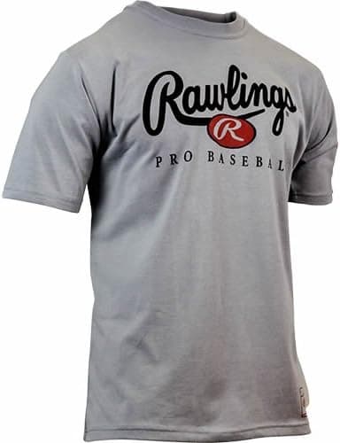 Rawlings RGTD9 Adult Baseball Shirt, XX-Large, Grey