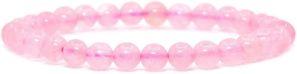 Justinstones Gem Semi Precious Gemstone 6mm Round Beads Stretch Bracelet 6.5 Inch
