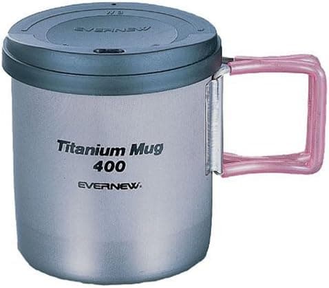 EVERNEW Titanium Mug - 400ml with Folding Handle and Lid