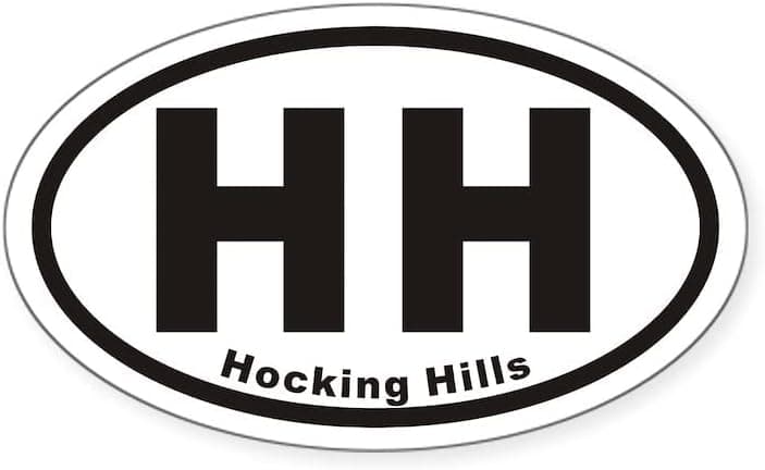 CafePress Hocking Hills Hh Euro Oval Sticker Oval Bumper Sticker, Euro Oval Car Decal