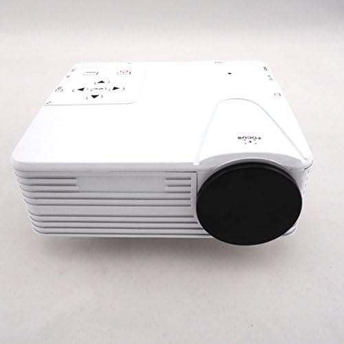 AomeTech 1080P LED Protable Projector PC AV TV VGA USB HDMI(White)