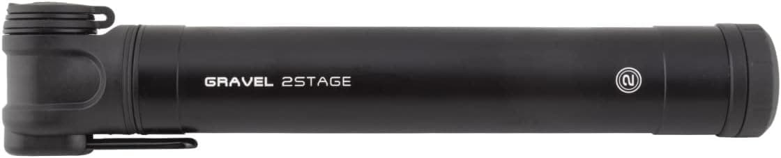 Gravel 2Stage, Aluminum Barrel & Thumb Lever, 18.4cm, Presta only, Black