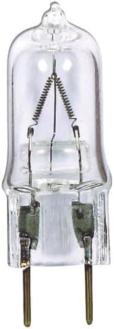 Satco S4612 50 Watt 750 Lumens T4 Halogen G8 Base 120 Volt Clear Light Bulb, Dimmable