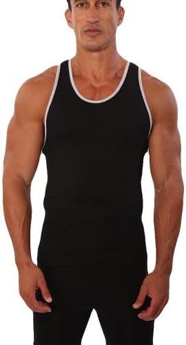 Mens Ribbed Workout Tank Top by Pitbull in Your Choice of Color