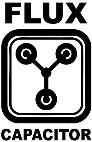 Flux Capacitor - Sticker Graphic - Auto, Wall, Laptop, Cell, Truck Sticker for Windows, Cars, Trucks