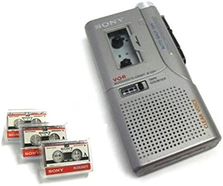Sony M-530V MicroCassette Recorder Refurbished with 3 New Microcassette Tapes