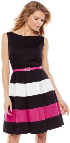 Tiana B Women's Sleeveless Fit-and-Flare Dress