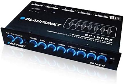 Blaupunkt EP1800X 7-Band Car Audio Graphic Equalizer with Front 3.5mm Auxiliary Input, Rear RCA Auxiliary Input and High Level Speaker Inputs