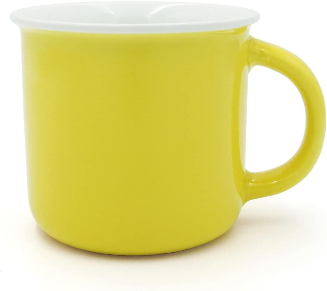 BWIETE Coffe Mug for Office and Home,13 Ounce Yellow Coffee Mug,Microwave and Dishwasher Safe,1 Pack (Yellow)