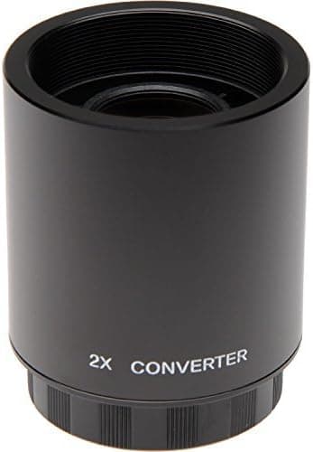 Bower 2X Teleconverter for Bower, Rokinon, Vivitar, Samyang, 500mm 800mm & 650-1300mm T-Mount Lens