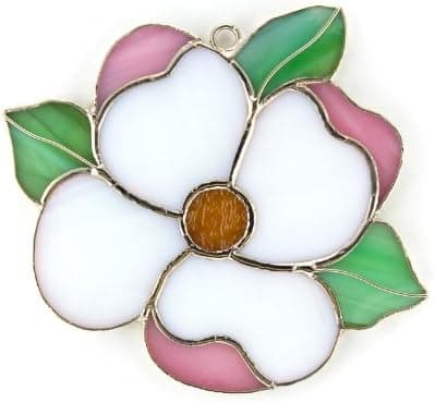 Switchables Glass Cover: White Dogwood Flower (Stained Glass/Gift/Nightlight Cover)