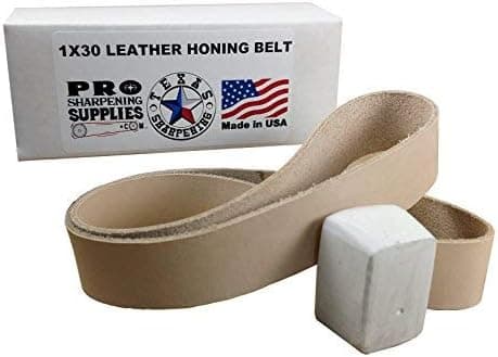 1"x30" Leather Honing Strop Belt - Buffing Compound Included - Pro Sharpening Supplies