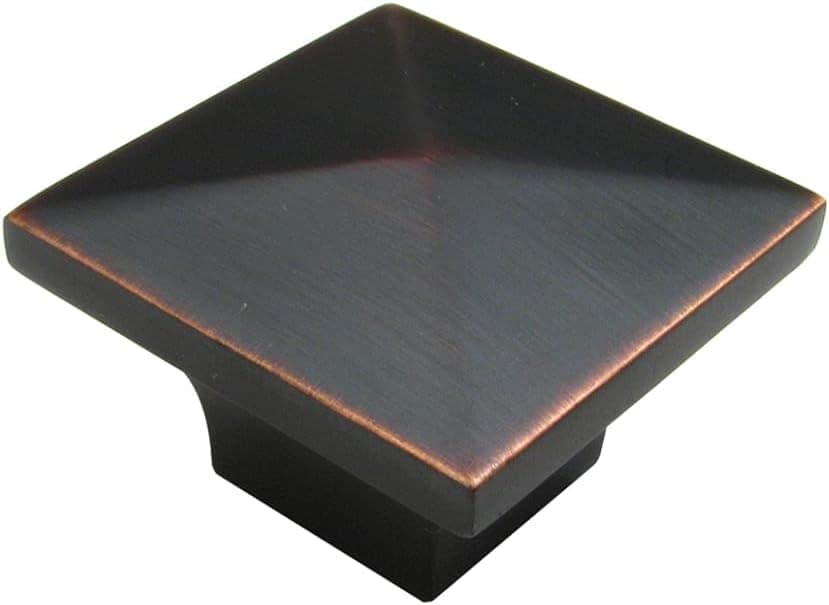 Richelieu Hardware BP53082BORB McKenzie Collection 1 1/4 in (32 mm) x 1 1/4 in (32 mm) Brushed Oil-Rubbed Bronze Traditional Cabinet Knob Brushed Oil-Rubbed Bronze Finish