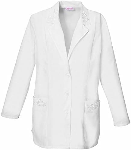 Cherokee 2350 Women's Fashion Whites Embroidered Lab Coat White