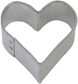 R&M Mini Heart Cookie Cutter in Durable, Economical, Tinplated Steel