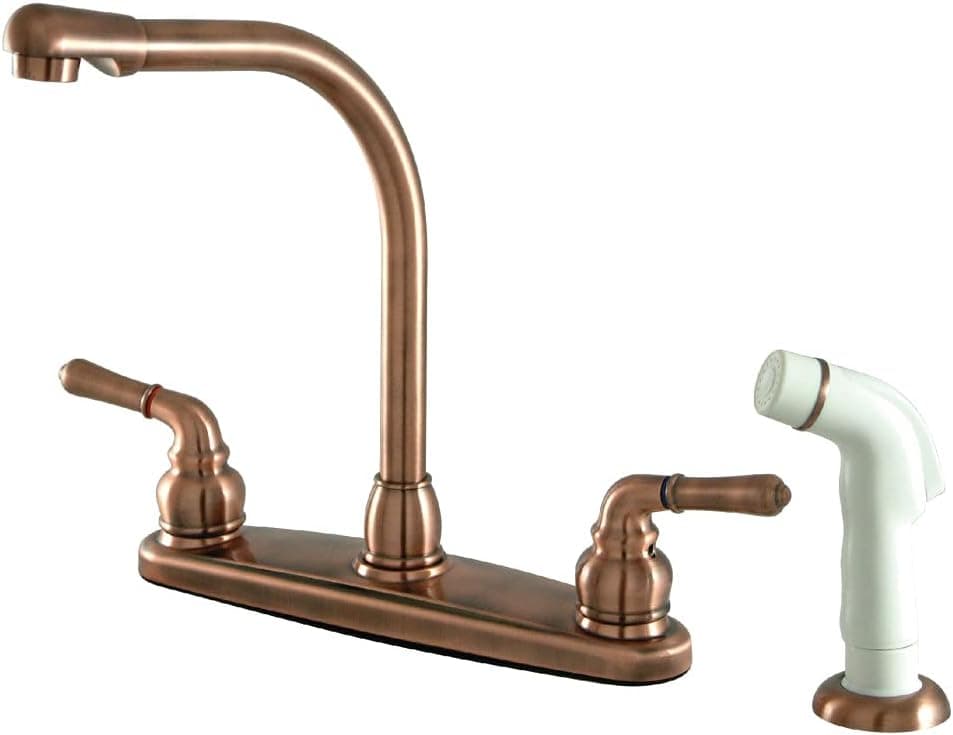 Kingston Brass KB756 Magellan 8" Centerset Kitchen Faucet, Antique Copper