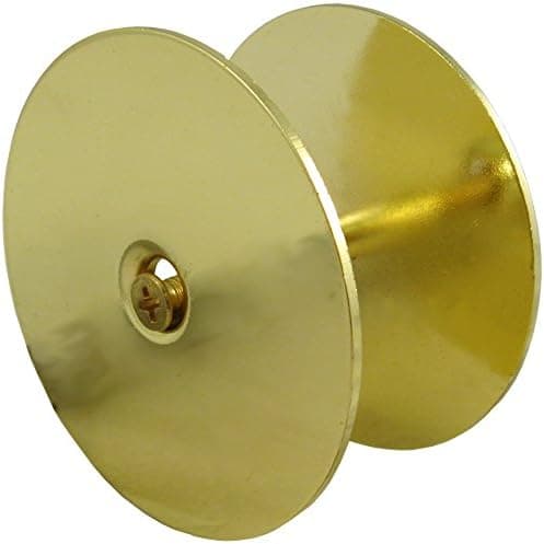Hole Filler Plate, 2-5/8" Diameter, 1-Inch and 2-Inch Connecting Screws, Polished Brass by Stone Harbor Hardware