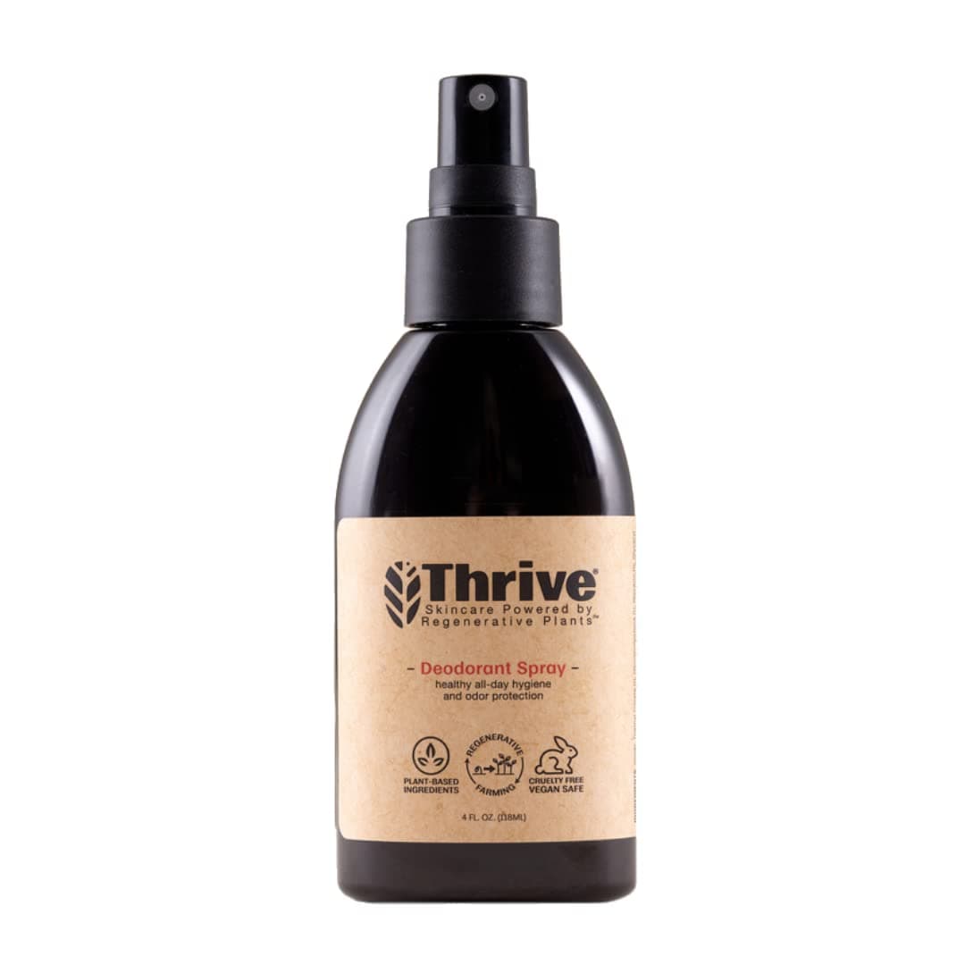 Thrive Natural Deodorant Spray, 4 Ounces - All Day Protection, Aluminum Free Deodorant for Women & Men - Non-Irritating Natural Spray Deodorant Powered by Regenerative Plants - Vegan, Made in USA