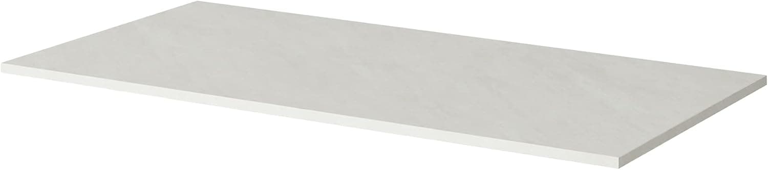 Kaboon 55x28 Desk Table Top, One Piece White Tabletop for Home and Office Desk, Double Desk, L Desk DIY (27.5" D x 55" W, Sea Salt/White Desktop Only)