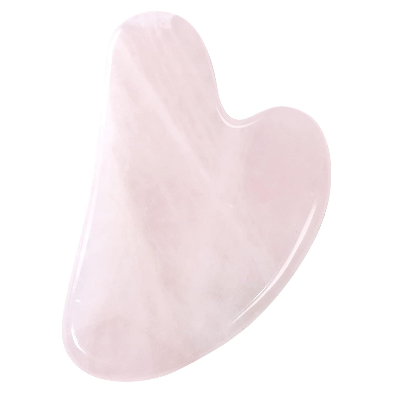 Gua Sha Facial Tool, Scraping Facial Massage Tool Skin Care Tool Rose Quartz Natural Jade Stone Gua Sha Board for Face Body Relax SPA Acupuncture Therapy Trigger Point Treatment(heart)