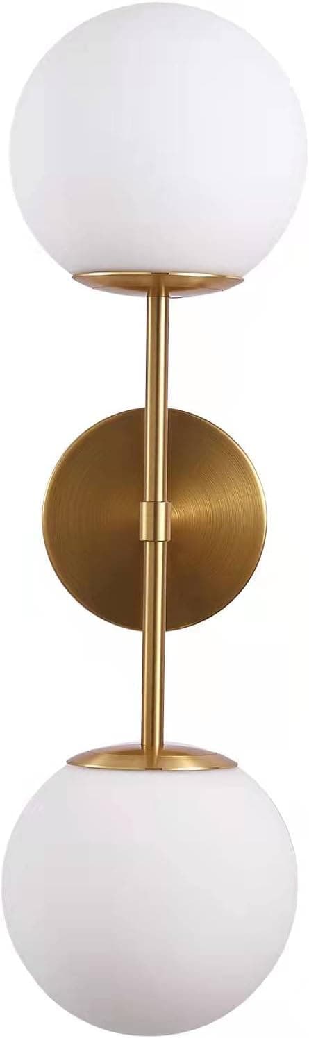 Uplantin Globe Wall Sconce, 21'' Modern Milk Glass Globe Sconce Wall Lighting for Bathroom vanities Mirror Restaurant Living Room Stairs