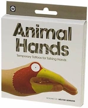 NPW-USA Animal Hands Temporary Tattoos (8 Count)
