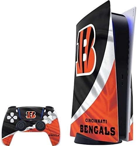 Skinit Decal Gaming Skin Compatible with PS5 Console and Controller - Officially Licensed NFL Cincinnati Bengals Design