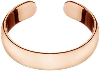Bling For Your Buck 18K Pink Rose Gold Over Sterling Silver 4mm Polished Plain Band Toe Ring