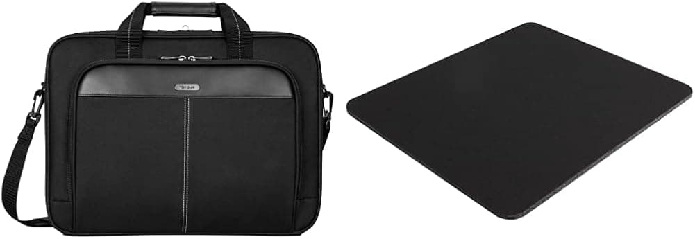 Targus Laptop Bag Classic Slim Briefcase Messenger Bag, Spacious, Ergonomic, Foam Padded Laptop Case for Devices
