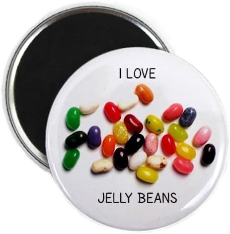 I LOVE JELLY BEANS Easter Bunny 2.25 inch Locker Fridge Magnet