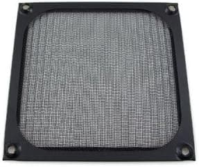 120mm Aluminum Fan Filter Grills w/ Mounting Screws, Black (2-Pack)