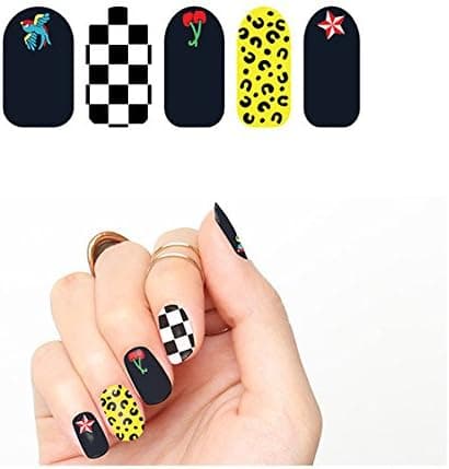 Tattify Rock And Roll Nail Wraps - Hollywood Rockabilly (Set of 22)