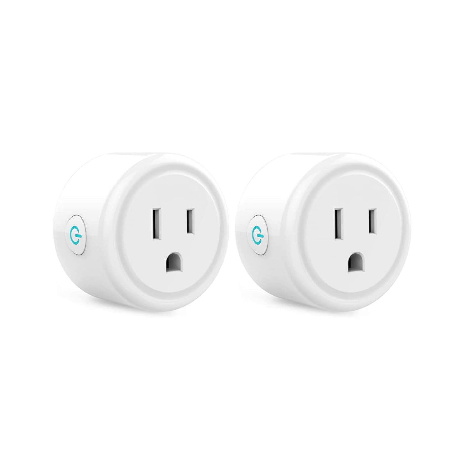 GHome Smart Mini Smart Plug, Wi-Fi Outlet Socket Compatible with Alexa and Google Home, Remote Control with Timer Function, No Hub Required, ETL FCC Listed (2 Pack),White