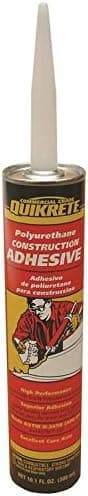 QUIKRETE CO 990210 Polyurethane Construction Adhesive, Tube-Quantity 6, 10.1-oz