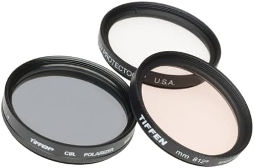 Tiffen 77mm Photo Essentials Kit with UV Protector, 812 Color Warming, Circular Polarizing Glass Filters and 4 Pocket Pouch