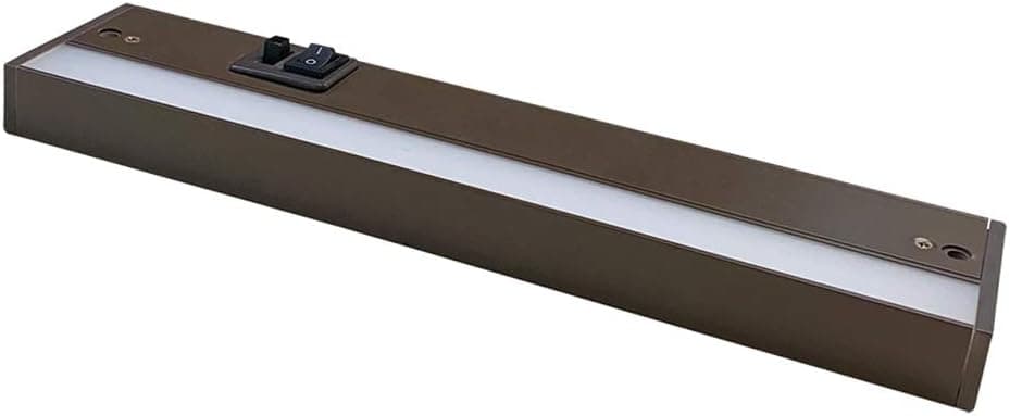 Tianyoelec LED Under Cabinet Lighting, 8 inch, 6W, 360lm, Dimmable, Linkable, 3 Color Levels - 3000K/3500K/4000K, Hardwire or Plug-in, 120V, ETL Listed, Bronze Finish