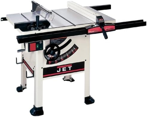JET 708775K JWSS-10PF Supersaw 10-Inch Left Tilt 1-3/4-Horsepower Intermediate Saw with 30-Inch Xacta Fence, and 2 Cast Iron Extension Wings, 115/230-Volt 1-Phase